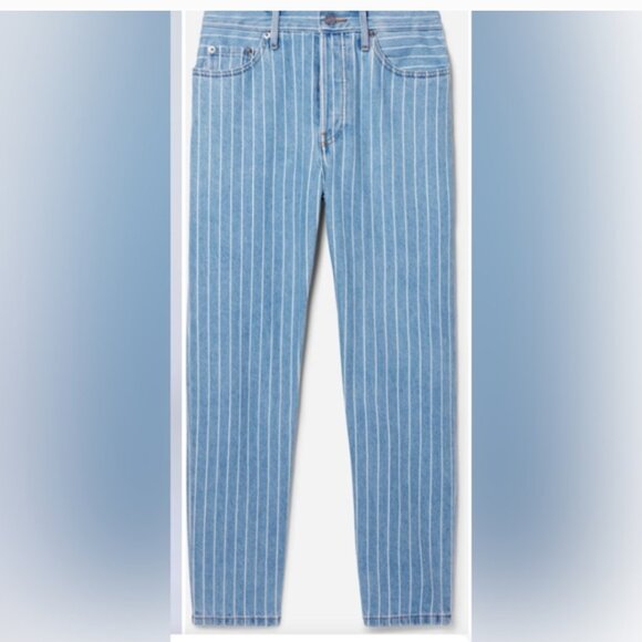 Everlane 90's Cheeky Straight Jean Stripe Ankle Light Wash Size 28 - Picture 7 of 11